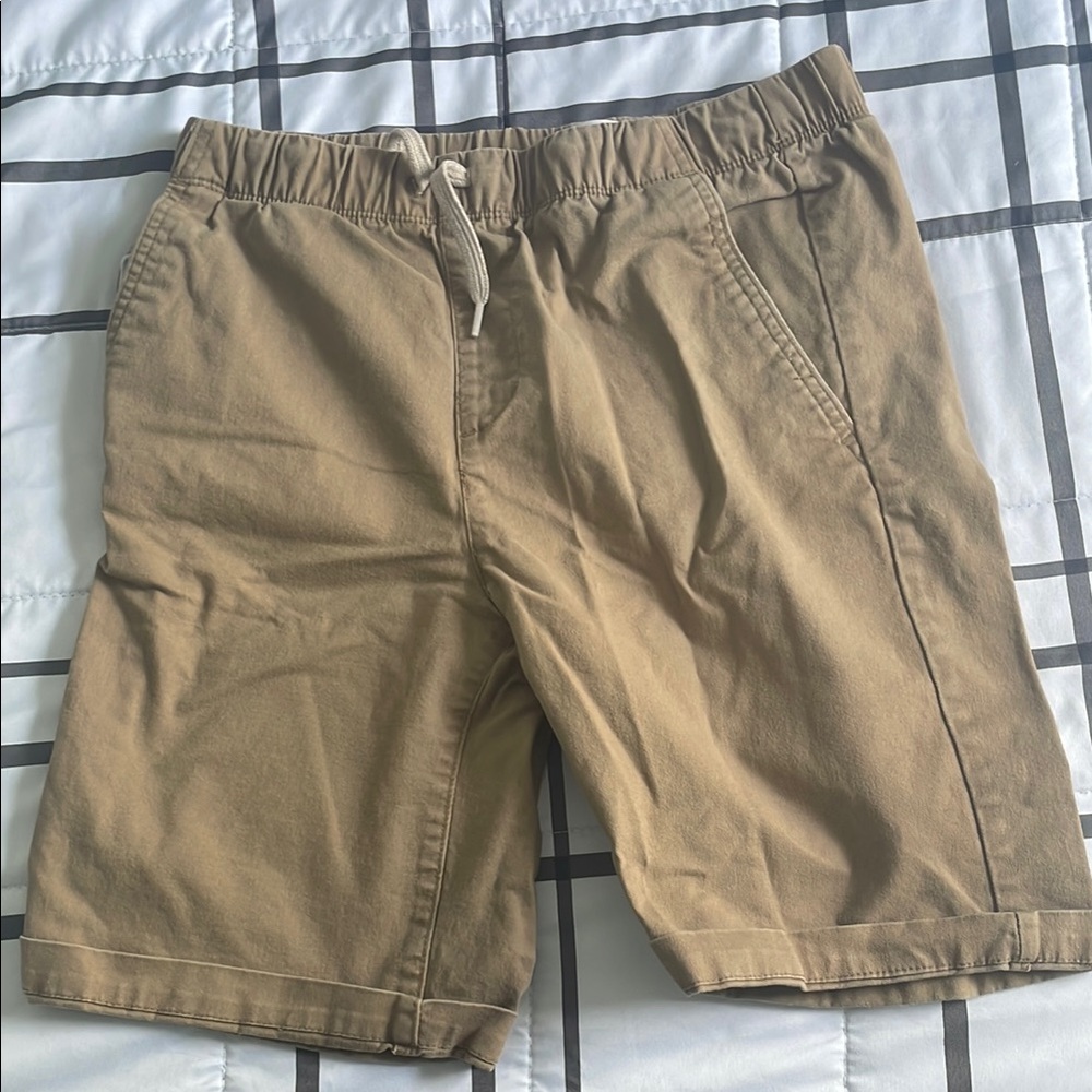 Old Navy Tan Flat Front Shorts Casual Comfort